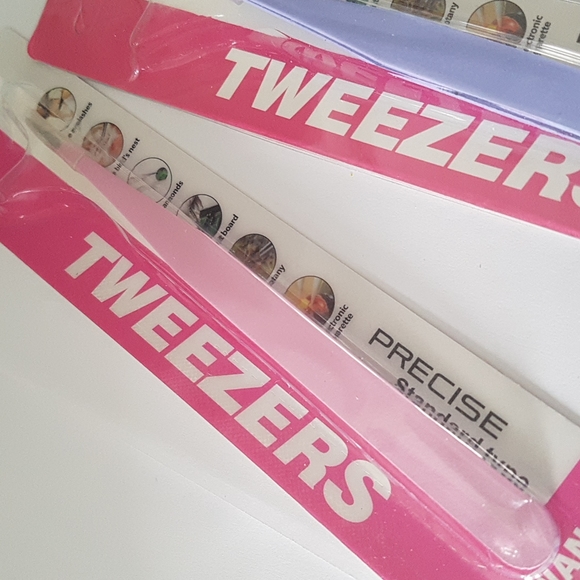 🆕 NEW 2/15$ 1 pc Standard Tweezers with Protector Cap (Light Pink) - Picture 7 of 9